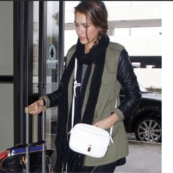 VEDA Army / Military Jacket with Leather Sleeves - Picture 9 of 9